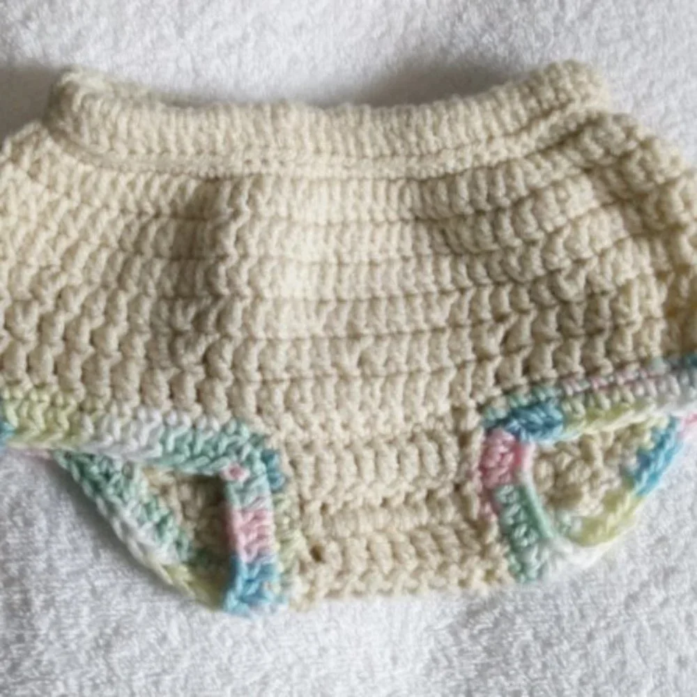 Hand Made Crochet Baby Diaper Cover 3 pair bonus bundle 0-3 Months Newborn pants